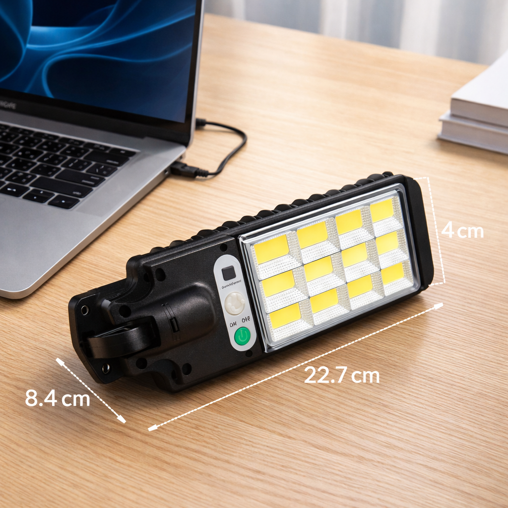 Lampe Solaire LED Intelligente avec Détecteur de Mouvement & Télécommande – Image 2